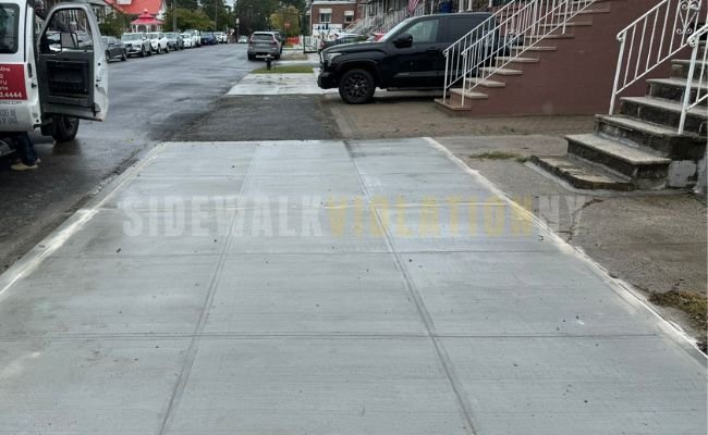 Emergency sidewalk repair project in Manhattan, NY